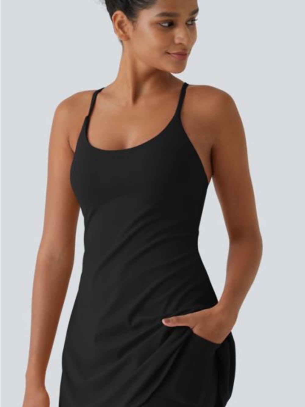 HALARA Softly zero plush active dress backless